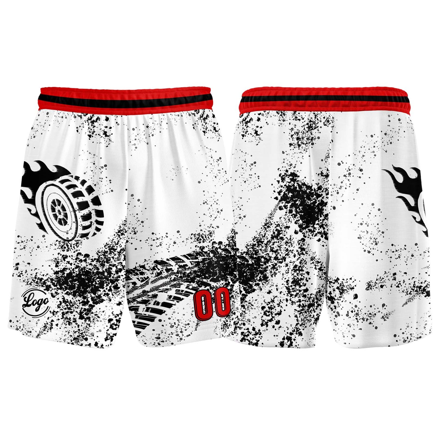 Custom White Black Red Basketball Jersey Uniform Suit Printed Your Logo Name Number