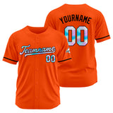 Custom Orange Baseball Jersey Stitched Design Personalized Hip Hop Baseball Shirts