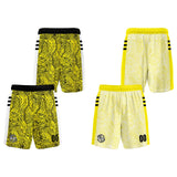 Custom Black Yellow Reversible Basketball Suit for Adults and Kids Personalized Jersey