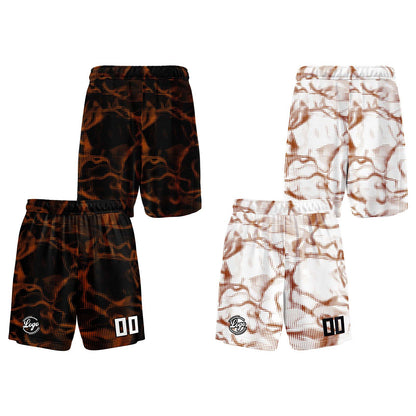 Custom Black Brown Reversible Basketball Suit for Adults and Kids Personalized Jersey