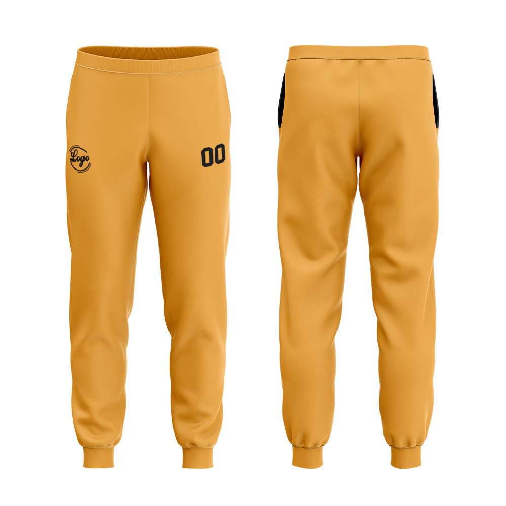 Custom White Yellow Hoodie Sweatshirt Set for Men Women Youth Tops and Pants Set Tracksuit