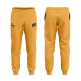 Custom White Yellow Hoodie Sweatshirt Set for Men Women Youth Tops and Pants Set Tracksuit