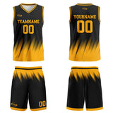 Custom Black Yellow Basketball Jersey Uniform Suit Printed Your Logo Name Number