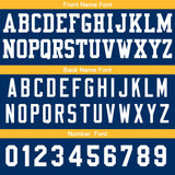 Custom Basketball Jersey Personalized Stitched Team Name Number Logo Navy&Yellow