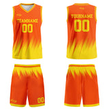 Custom Orange Yellow Basketball Jersey Uniform Suit Printed Your Logo Name Number
