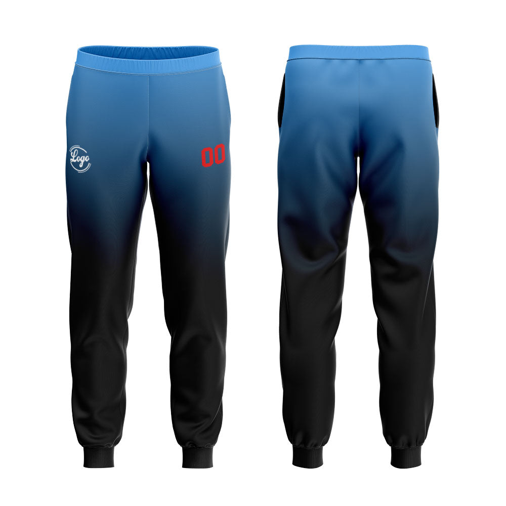 Custom Black Blue Sports hoodie Sweatshirt Set for Men Women Youth Tops and Pants Set Tracksuit