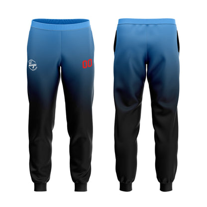 Custom Black Blue Sports hoodie Sweatshirt Set for Men Women Youth Tops and Pants Set Tracksuit