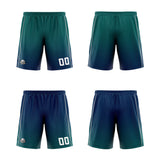Custom Green Navy Gray Reversible Basketball Suit for Adults and Kids Personalized Jersey