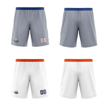 Custom Light Gray White Reversible Basketball Jersey Uniform Suit Printed Your Logo Name Number