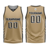 Custom Gold Basketball Jersey Uniform Suit Printed Your Logo Name Number