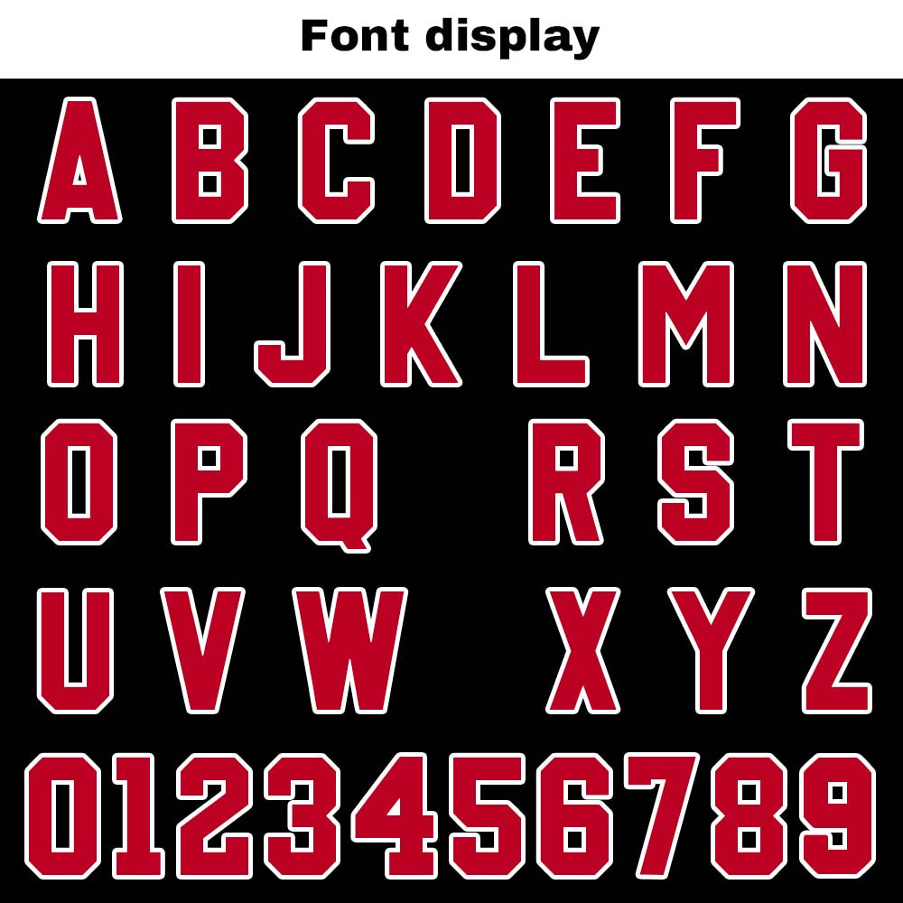 Custom basketball jersey for men and women. Stitched and printed name, number and logo Black&Red