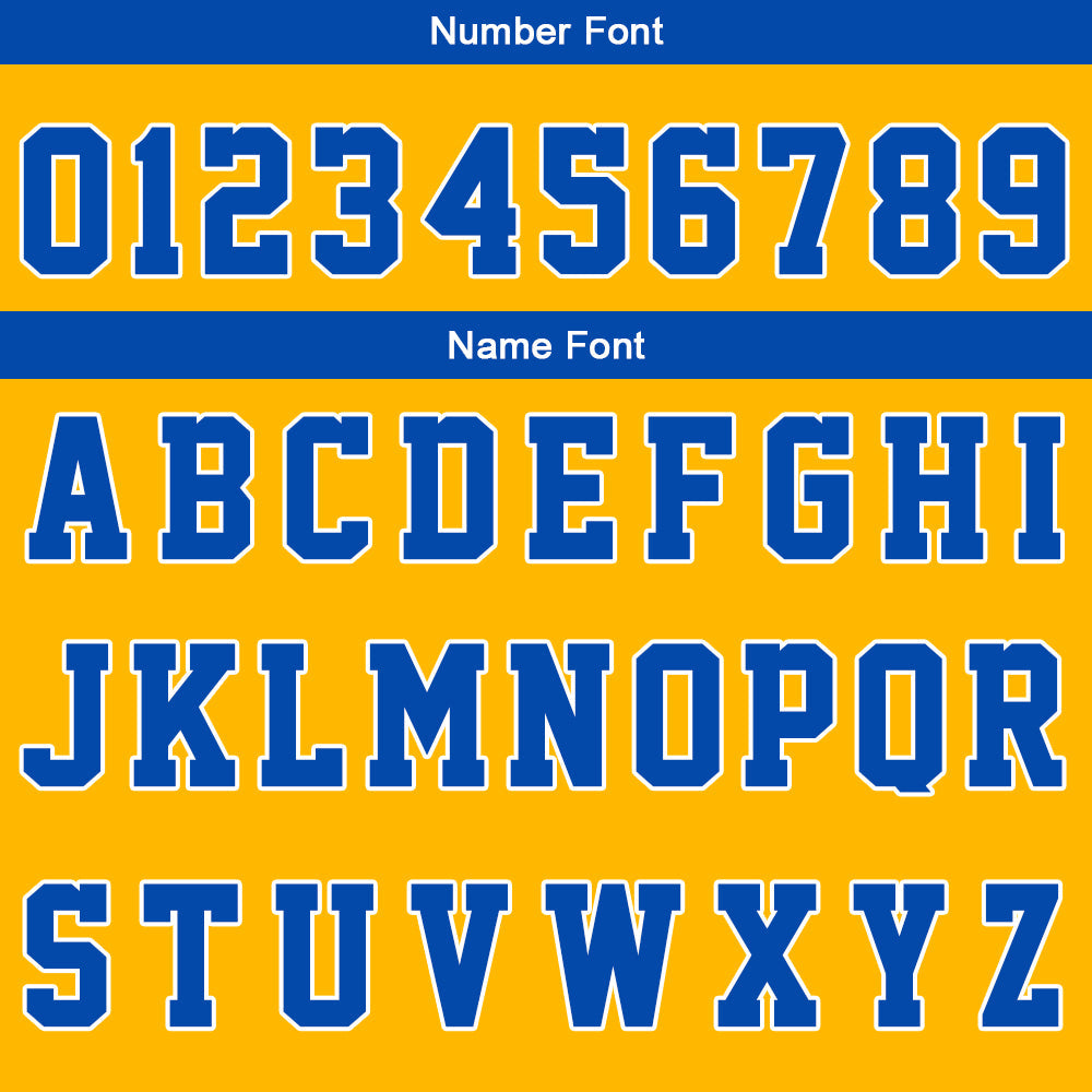 Custom Basketball Soccer Football Shooting Long T-Shirt for Adults and Kids Yellow&Royal