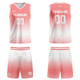Custom Pink White Gradient Basketball Jersey Uniform Suit Printed Your Logo Name Number