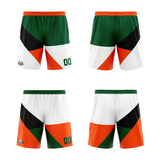 Custom Reversible Basketball Suit for Adults and Kids Personalized Jersey Green&Orange