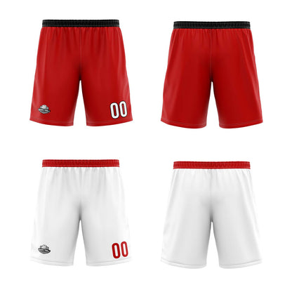 Custom Red White Reversible Basketball Jersey Uniform Suit Printed Your Logo Name Number