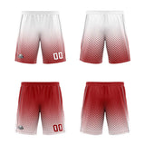 Custom White Red Reversible Basketball Suit for Adults and Kids Personalized Jersey