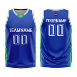 Custom Blue Green Basketball Jersey Uniform Suit Printed Your Logo Name Number