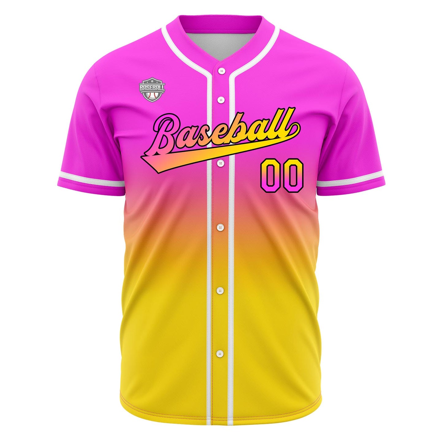 Custom Gradient Baseball Jerseys Personalized Name Number Logo