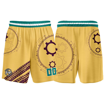 Custom Light Yellow Brown Basketball Jersey Uniform Suit Printed Your Logo Name Number