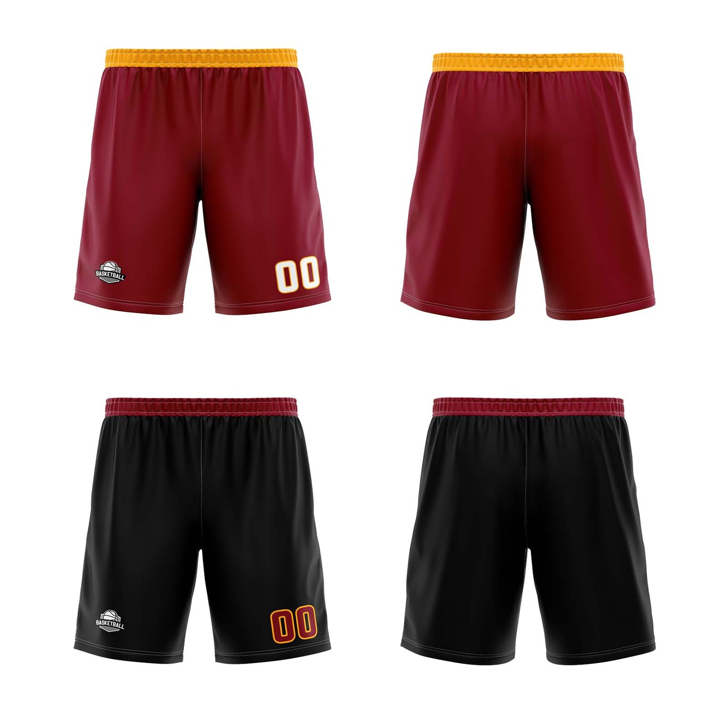 Custom Burgundy Black Reversible Basketball Jersey Uniform Suit Printed Your Logo Name Number