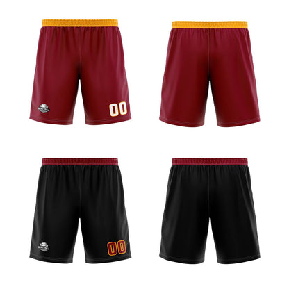 Custom Burgundy Black Reversible Basketball Jersey Uniform Suit Printed Your Logo Name Number