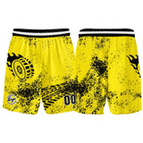 Custom Yellow Black Basketball Jersey Uniform Suit Printed Your Logo Name Number