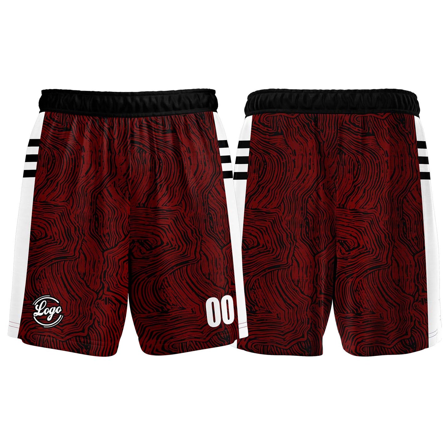 Custom Black Red Basketball Jersey Uniform Suit Printed Your Logo Name Number
