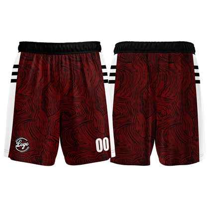 Custom Black Red Basketball Jersey Uniform Suit Printed Your Logo Name Number