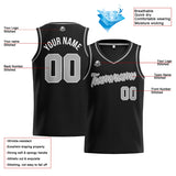 Custom Stitched Basketball Jersey for Men, Women  And Kids Black-Gray