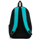 Customize Aqua Black Sports Backpacks Featuring Personalized Names, Numbers and Logos