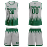 Custom Grey Green Basketball Jersey Uniform Suit Printed Your Logo Name Number
