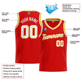 Custom Stitched Basketball Jersey for Men, Women  And Kids Red-White-Yellow