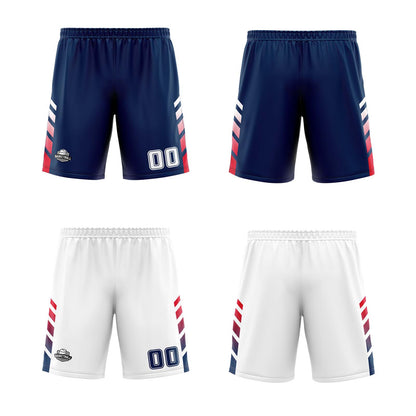 Custom Navy White Red Reversible Basketball Suit for Adults and Kids Personalized Jersey