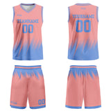 Custom Pink Blue Basketball Jersey Uniform Suit Printed Your Logo Name Number