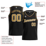 Custom Stitched Basketball Jersey for Men, Women  And Kids Black-Gold