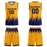 Custom Yellow Blue Basketball Jersey Uniform Suit Printed Your Logo Name Number