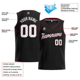 Custom Stitched Basketball Jersey for Men, Women  And Kids Black-Burgundy-White