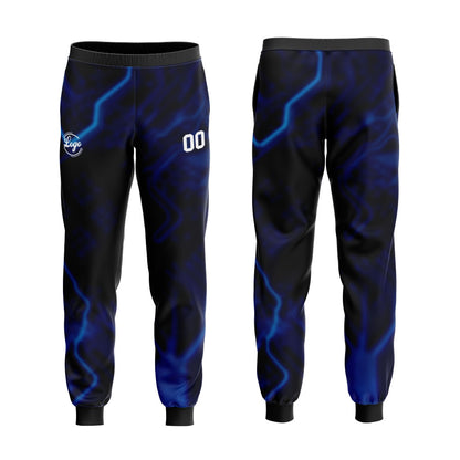 Custom Black Blue Sports hoodie Sweatshirt Set for Men Women Youth Tops and Pants Set Tracksuit