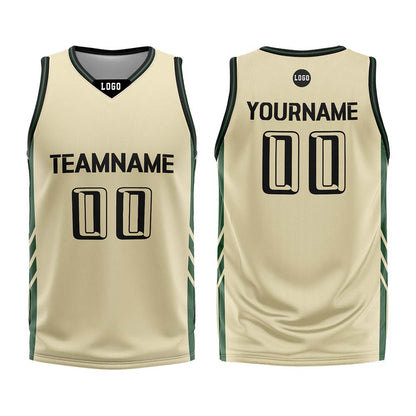 Custom Khaki Basketball Jersey Uniform Suit Printed Your Logo Name Number