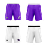 Custom Violet White Reversible Basketball Jersey Uniform Suit Printed Your Logo Name Number