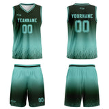 Custom Olive Green Blue Gradient Basketball Jersey Uniform Suit Printed Your Logo Name Number