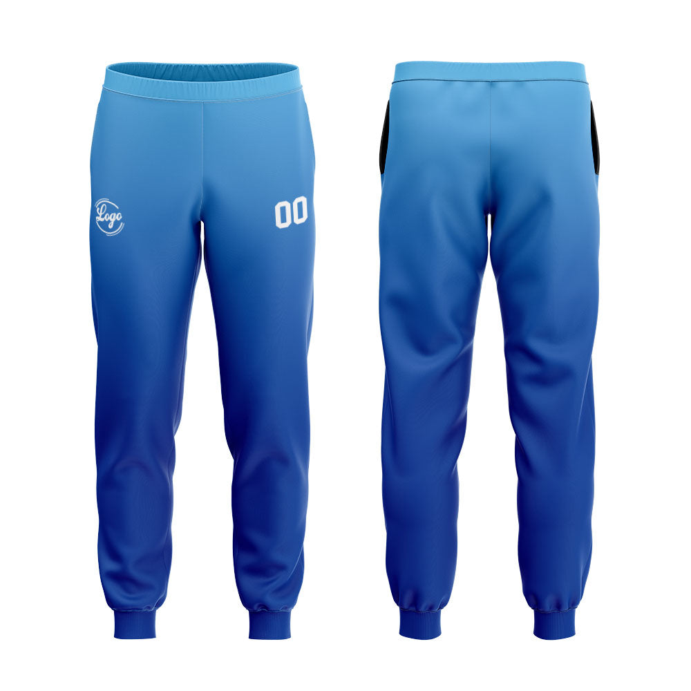 Custom Blue Sports hoodie Sweatshirt Set for Men Women Youth Tops and Pants Set Tracksuit