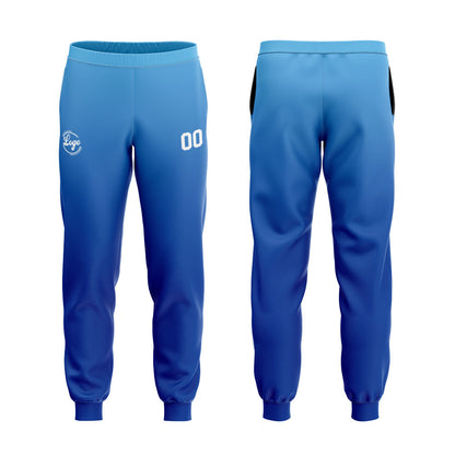 Custom Blue Sports hoodie Sweatshirt Set for Men Women Youth Tops and Pants Set Tracksuit