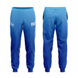 Custom Blue Sports hoodie Sweatshirt Set for Men Women Youth Tops and Pants Set Tracksuit