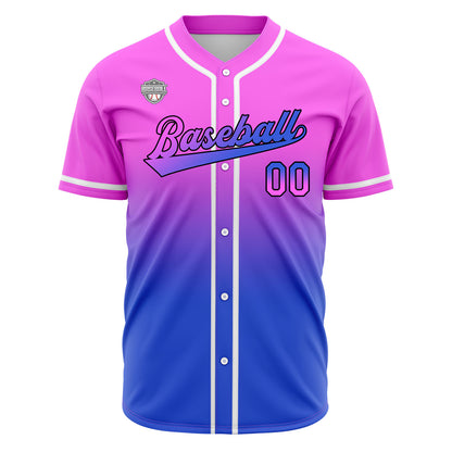 Custom Gradient Baseball Jerseys Personalized Name Number Logo