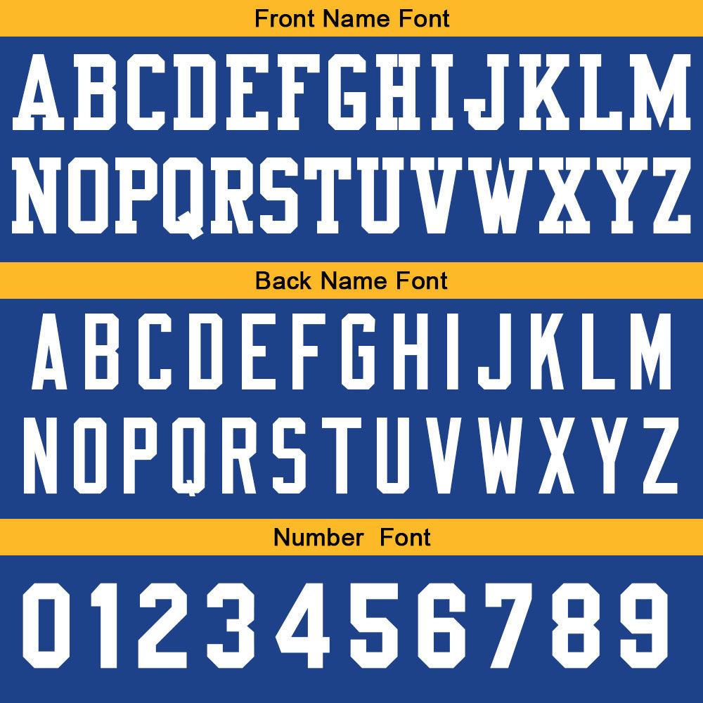 Custom Basketball Jersey Personalized Stitched Team Name Number Logo Royal&Yellow