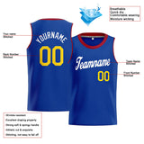Custom Stitched Basketball Jersey for Men, Women And Kids Blue-White-Yellow-Red