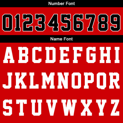 Custom Red Black Reversible Basketball Suit for Adults and Kids Personalized Jersey