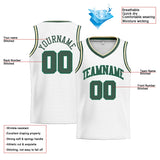 Custom Stitched Basketball Jersey for Men, Women And Kids White-Green