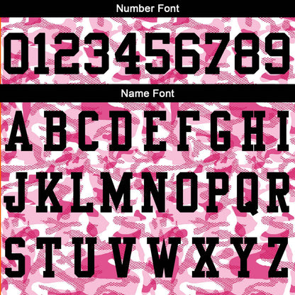Custom Football Polo Shirts  Add Your Unique Logo/Name/Number Camouflage-Pink